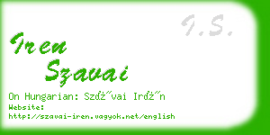 iren szavai business card